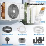 KESSER® Klimaanlage Set Split - mit WiFi/App Funktion Klimagerät - Kühlen A++/ Heizen A+ - 9000 BTU/h (2.600 Watt) Sehr Leise, Kältemittel R32 - Fernbedienung, Timerfunktion - Inkl. Montagematerial