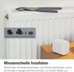 Eve Thermo (Matter) 4er Pack: Smartes Heizkörperthermostat, LED-Display mit Touch-Bedienfeld, Heizkosten sparen, Apple Home, Amazon Alexa, Samsung SmartThings, Google Home, Ben. Thread Border Router