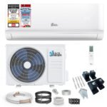 Kältebringer Split Klimaanlage - 18000 BTU (5,3 kW) - Klimagerät mit Heizfunktion, WiFi & App, bis 91qm, sehr leise - Set mit 5m Kupferleitung, Kältemittel R32, Montagematerial, Wandhalterung