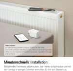 Eve Thermo (Matter, 5. Gen.) 4er Pack: Smartes Heizkörperthermostat, Heizkosten sparen, funktioniert mit Alexa, Apple Home, SmartThings, Google Home, benötigt Thread Border Router