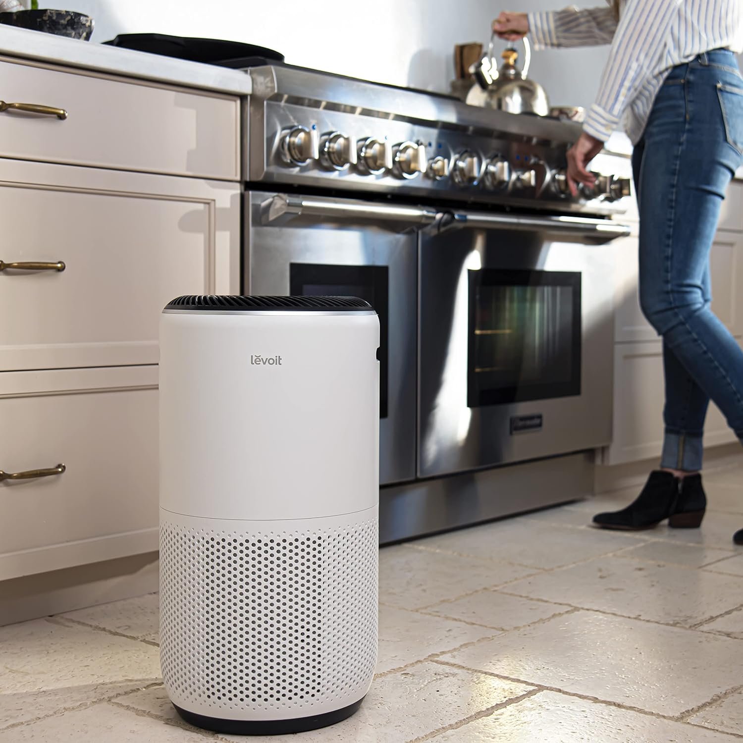 LEVOIT Core 400S HEPA Luftreiniger für Allergiker, HEPA + Aktivkohlefilter, CADR 433 m³/h bis 90 m², für Wohnung & Schlafzimmer & Raucherzimmer, leise, PM2,5 Anzeige, Automodus, App & Alexa