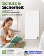 WiFi Infrarotheizung mit Thermostat 700 W bis 18 m² | Intelligente Elektro Infrarot Wandheizung & Konvektor Heizung | Vertikal Energiesparende Elektroheizung für Wohnzimmer Badezimmer
