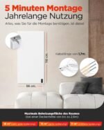 WiFi Infrarotheizung mit Thermostat 700 W bis 18 m² | Intelligente Elektro Infrarot Wandheizung & Konvektor Heizung | Vertikal Energiesparende Elektroheizung für Wohnzimmer Badezimmer