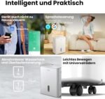 COMFEE' Luftentfeuchter Easy Dry 20L/Tag, 4 Modi, Luftbefeuchter angeschlossen, 3 l Tank, Wäschetrockner, Swing-Funktion, für Räume von 40㎡/100 m³, Weiß