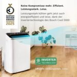 Bosch Cool 5000 Mobiles Klimagerät - 3-in-1 Klimaanlage, Luftentfeuchter, Ventilator - 3,4 kW für Räume bis zu 46 m² - Mit Auto-Modus, Silent-Modus Sleep-Modus