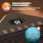 MONZANA® Luftentfeuchter elektrisch 20-30m² 20L/Tag LED-Display 24-Std-Timer Raumentfeuchter Bad Wohnung Wifi Smart Home App Luftreiniger Allergiker