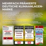 Kältebringer Split Klimaanlage - 9000 BTU (2,6 kW) - Klimagerät mit Heizfunktion, WiFi & App, bis 45qm, sehr leise - Set mit 5m Kupferleitung, Kältemittel R32, Montagematerial, Wandhalterung