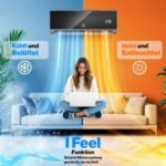 KESSER® Klimaanlage Set Split - mit WiFi/App Funktion Klimagerät - Kühlen A++/ Heizen A+ - 9000 BTU/h (2.600 Watt) Sehr Leise, Kältemittel R32 - Fernbedienung, Timerfunktion - Inkl. Montagematerial