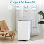 Midea Mobiles Klimagerät Silent Cool 26 Pro WF, 3-in-1 Klimaanlage mit Abluftschlauch, Kühlen&Entfeuchten&Ventilieren, 9000 BTU, 2.6kW, für Räume ca. 80m³(32㎡), EEK A
